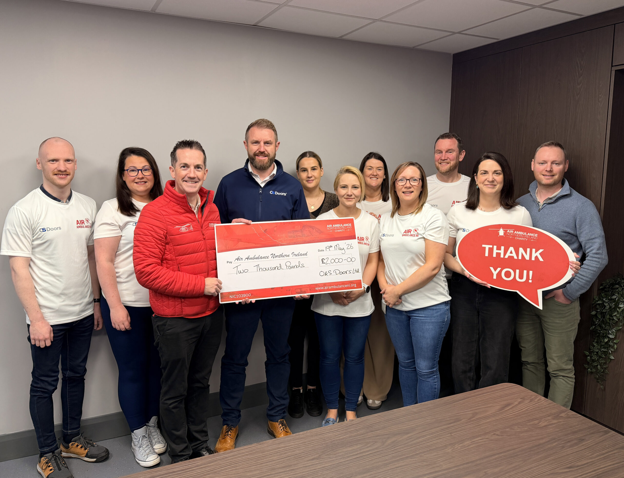 Cheque Presentation – Air Ambulance NI Image